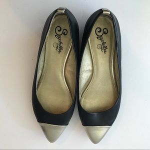 Seychelles Gold & Black Pointe Flats